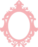 Ornate Oval Mirror Frame Laser Cut Template Vector File