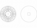 Archivo Vector DXF de Esfera de Reloj con Números Romanos