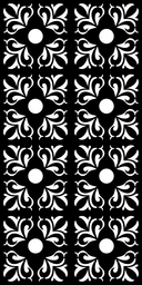 Painel de Divisória com Padrão Ornamental Contínuo para Corte Laser