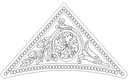 Archivo DXF de Esquina Triangular Floral Ornamentada para Corte Láser