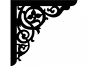 Archivo Vectorial DXF de Soporte de Esquina Victoriano