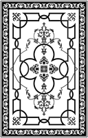 Panel Decorativo Rectangular Victoriano Vector DXF