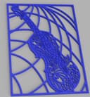 Ornate Violin Wall Art Laser Cut File - Vector DXF/SVG