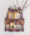Ornate Wooden Corner Icon Shelf Laser Cut Vector File