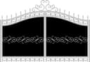 Ornate Wrought Iron Gate CNC Laser Cut Vector Design DXF CDR