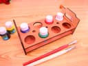 Paint Bottle Organizer Stand Laser Cut Vector Plan DXF