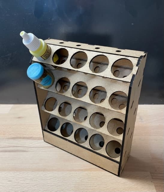 Paint Bottle Storage Rack Laser Cut SVG Vector File