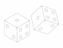 Diseño Vectorial de Par de Dados para Corte Láser DXF