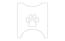 Paw Print Pet Bowl Stand Side Panel Vector DXF