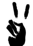 Stencil de Señal de Paz en Vector - Archivo DXF Gratis