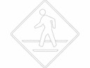 Archivo Vectorial DXF de Señal de Cruce Peatonal