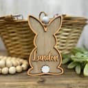 Personalized Easter Bunny Name Tag Vector Laser Cut File