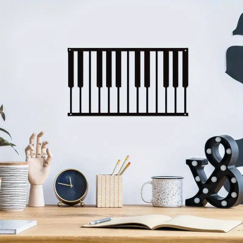 Piano Keys Wall Art Vector File for Laser Cutting (SVG, DXF)