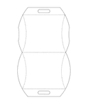 Plantilla de Vector de Caja de Regalo Pillow para Corte Láser DXF