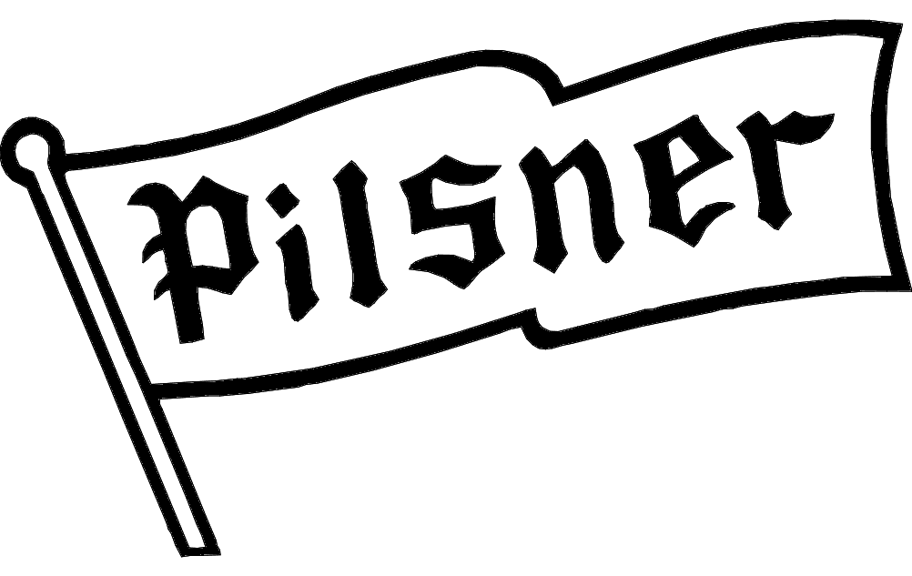 Pilsner Flag Vector Design for Laser Cutting DXF