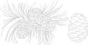 Pine Cones and Needles Vector Design for Laser Cutting