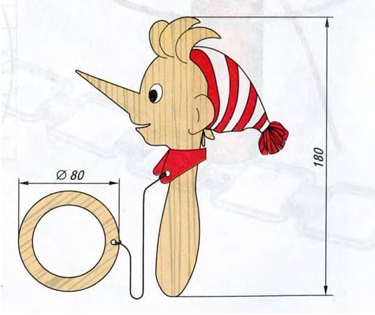 Pinocchio Ring Toss Game Laser Cut Vector File