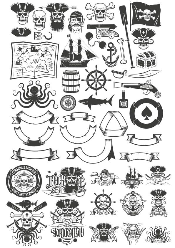 Pirate Adventure Vector Collection - Laser Cut Ready Files