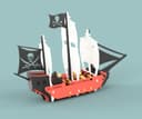 Pirate Ship 3D Puzzle Laser Cut Vector File