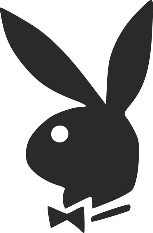Playboy Bunny Icon Vector Design for Laser Cutting DXF