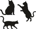 Playful Cat Silhouettes Vector Set for Laser Cutting