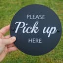 Please Pick Up Here Circular Sign Vector for Laser Cutting