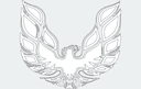 Archivo Vectorial Emblema Pontiac Firebird para Corte Láser