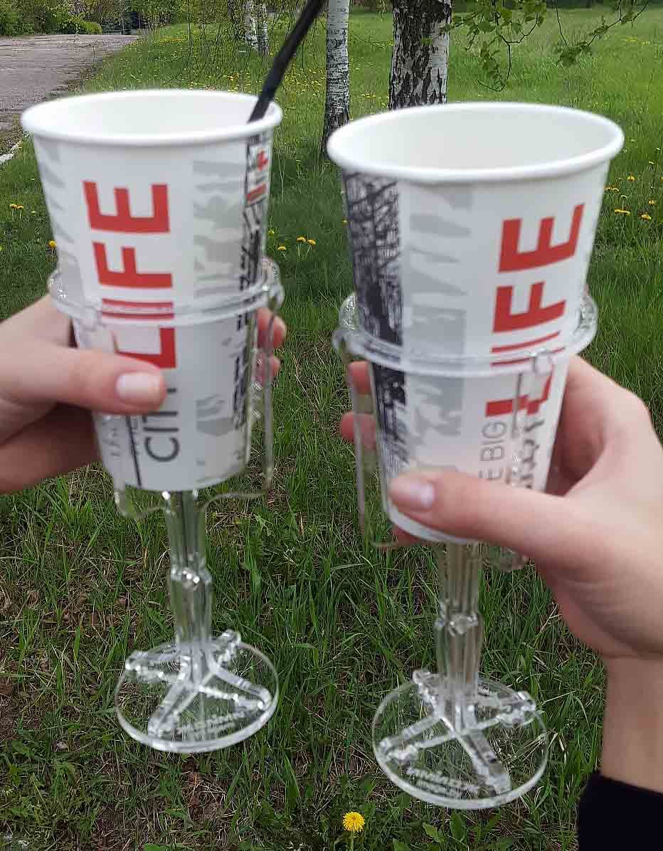 Portable Cup Holder Stand for Laser Cutting Vector File
