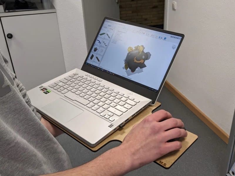 Portable Ergonomic Laptop Desk Stand Vector DXF File