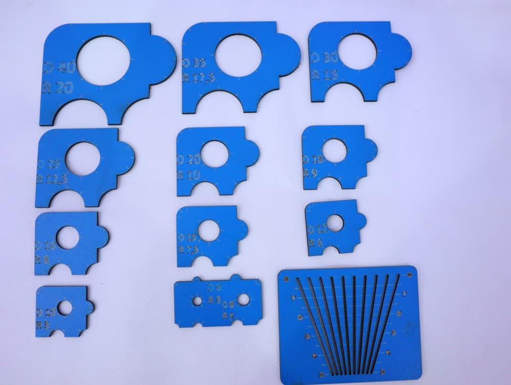 Precision Corner Radius and Circle Templates DXF File