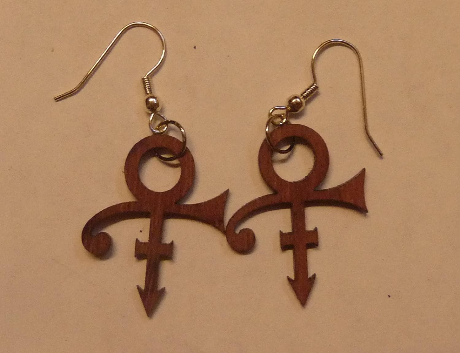 Prince Love Symbol Earrings Laser Cut Vector File (DXF)