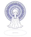 Princess Mandala Standee Laser Cut Vector Template DXF CDR