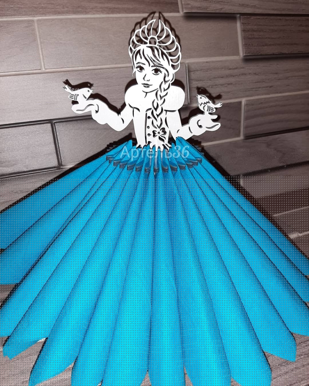 Design Vetor de Porta Guardanapo Princesa para Laser Cut