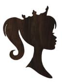 Princess Silhouette with Crown Laser Cut Vector Design