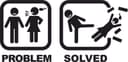 Problem Solved Funny Sticker Vector Graphic - Free CDR File