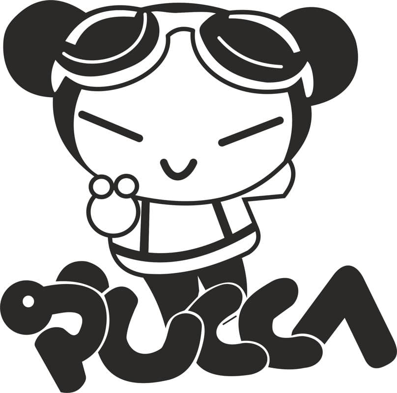 Pucca Character Vector Design for Laser Cutting