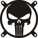 Punisher Skull 120mm Computer Fan Grill DXF CNC Template