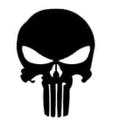 Diseño Vectorial del Logotipo de la Calavera Punisher para Corte Láser DXF