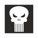 Archivo Vectorial Logo Calavera Punisher para Corte Láser