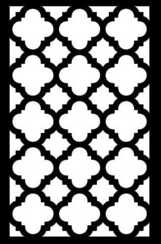 Quatrefoil Geometric Pattern DXF Vector for Laser Cutting