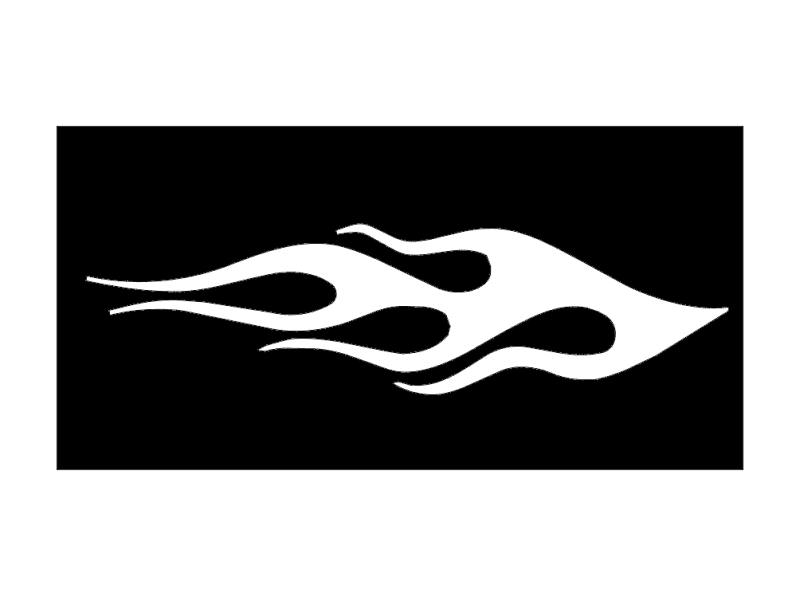 Racing Flames Vector Design for CNC Laser Cutting DXF File