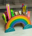 Rainbow Desk Organizer Laser Cut Vector File