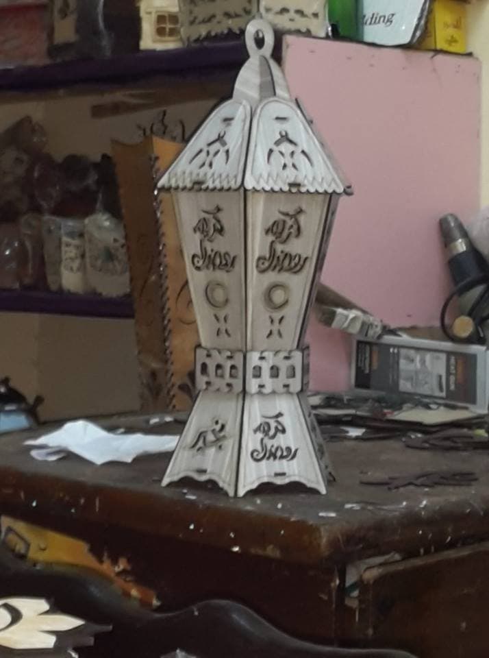 Ramadan Kareem Decorative Lantern Laser Cut Vector File
