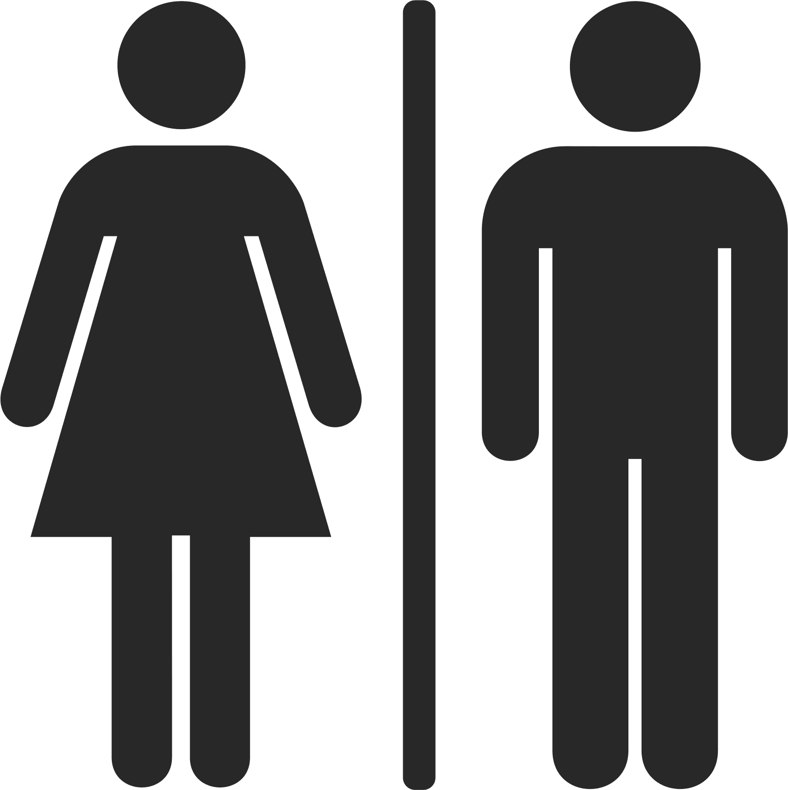Restroom Man and Woman Sign Vector for Laser Cutting