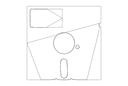 Retro Floppy Disk Coaster Laser Cut Vector File (DXF)