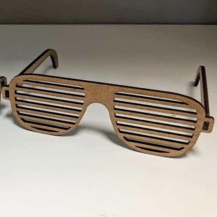 Retro Shutter Shades Laser Cut Vector File