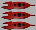 Retro Space Rocket Wall Decor Vector for Laser Cutting