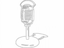 Retro Vintage Microphone Vector Design DXF File for Laser Cutting
