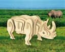 Rhino 3D Puzzle Laser Cut Pattern - Free Vector Download