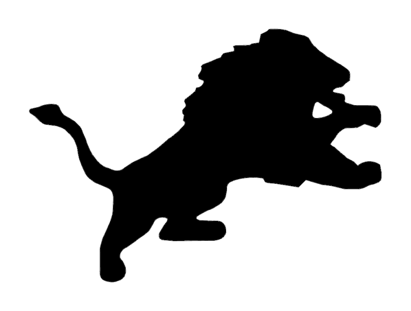 Roaring Lion Silhouette Vector DXF for Laser Cutting